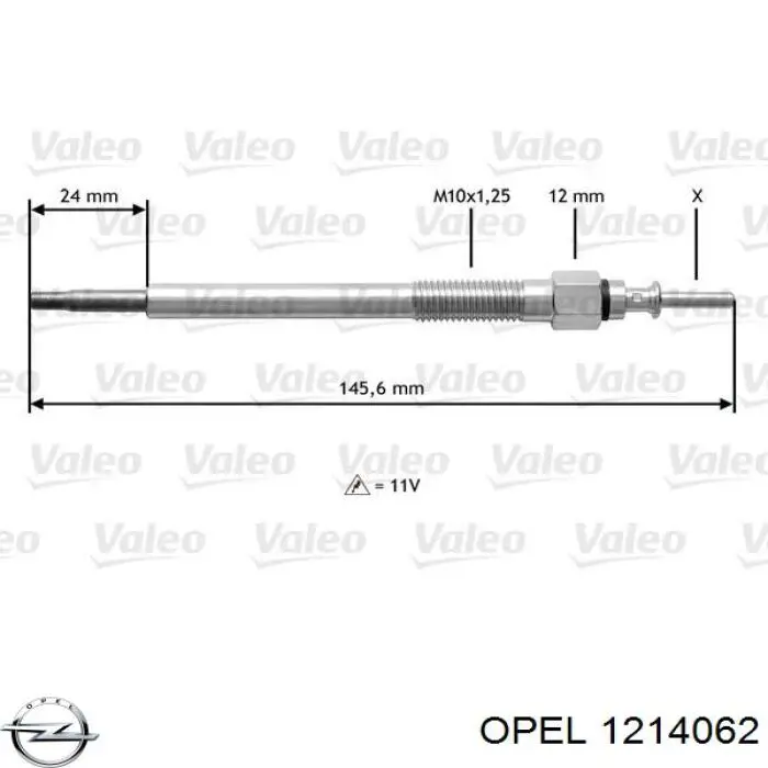 Bujías incandescentes Opel 1214062 precio, desde 12,78 EUR