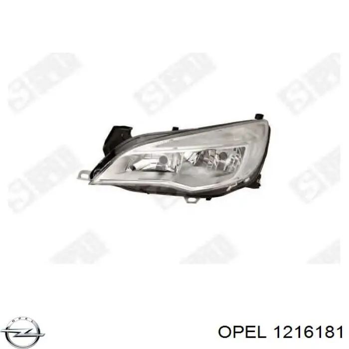 1216181 Opel faro izquierdo