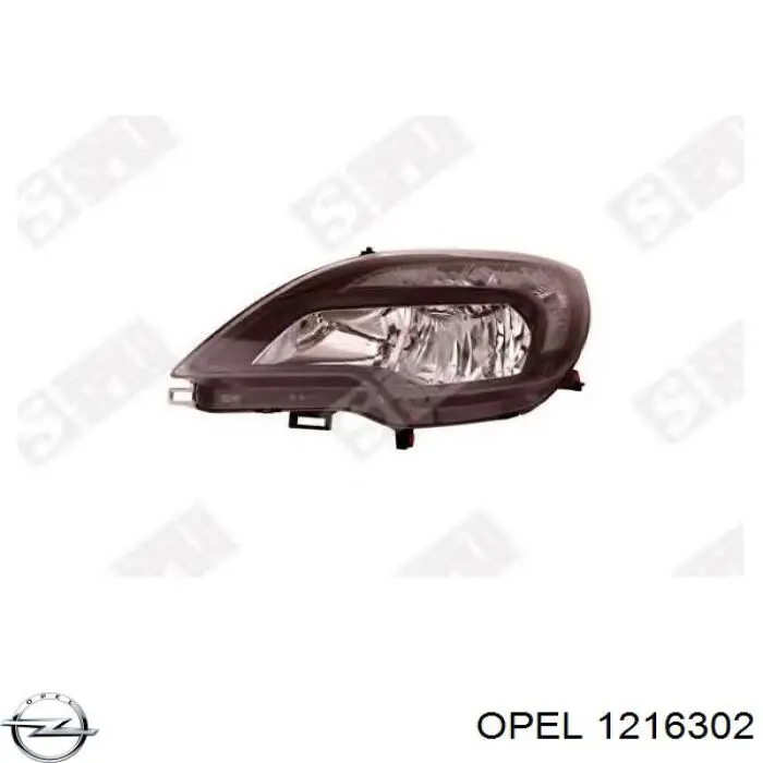 1216302 Opel faro izquierdo