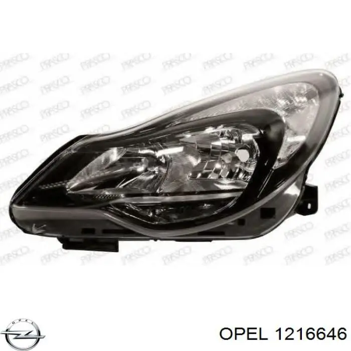 1216646 Opel faro izquierdo