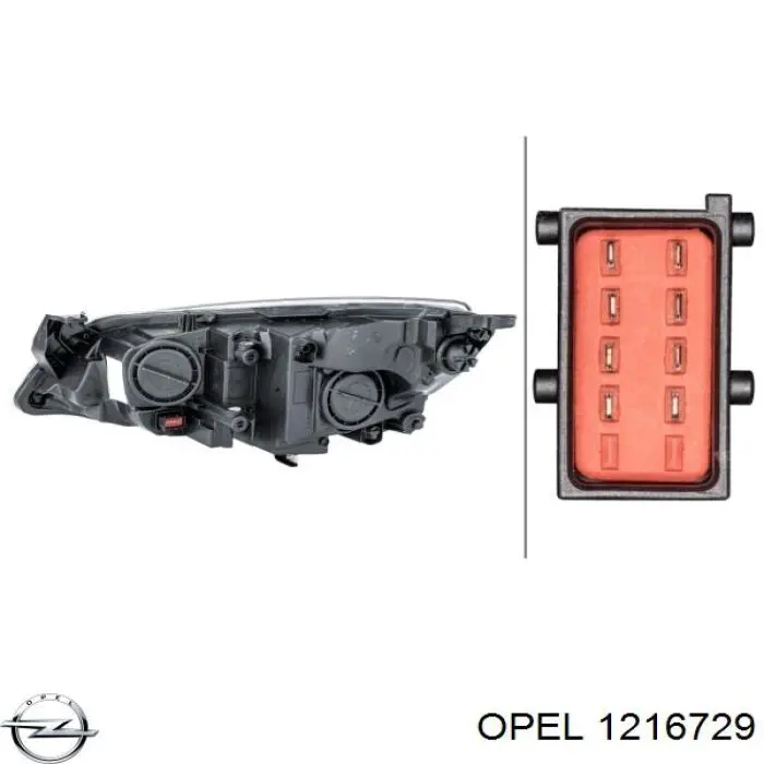 1216729 Opel Luz derecha