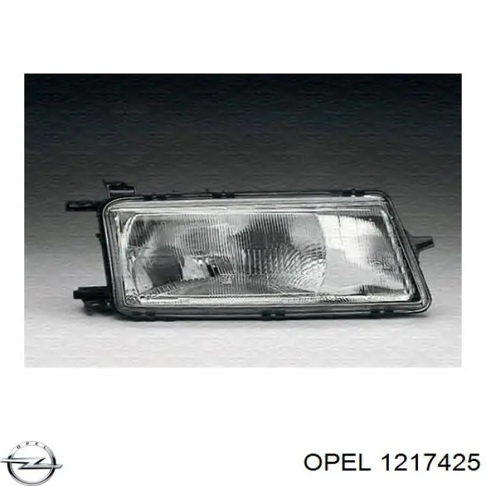 1217425 Opel cristal de faro derecho