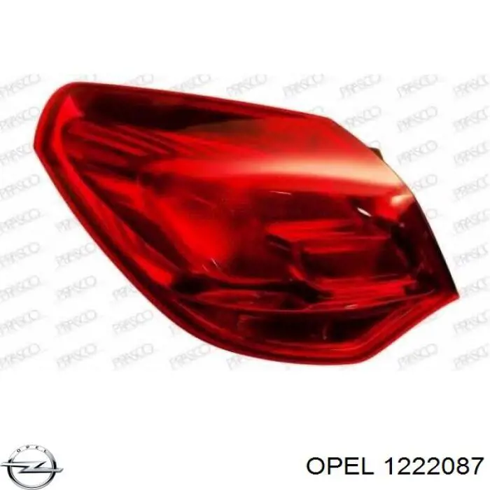 1222087 Opel piloto trasero exterior izquierdo