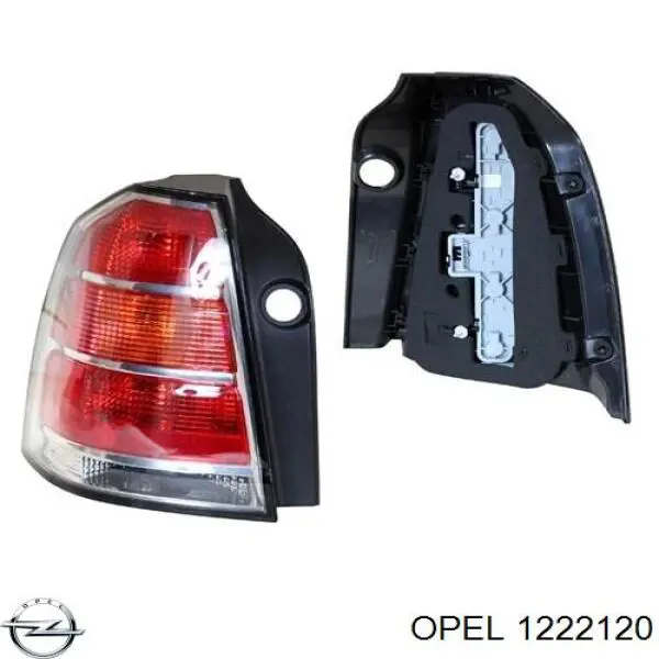Piloto trasero derecho 1222120 Opel