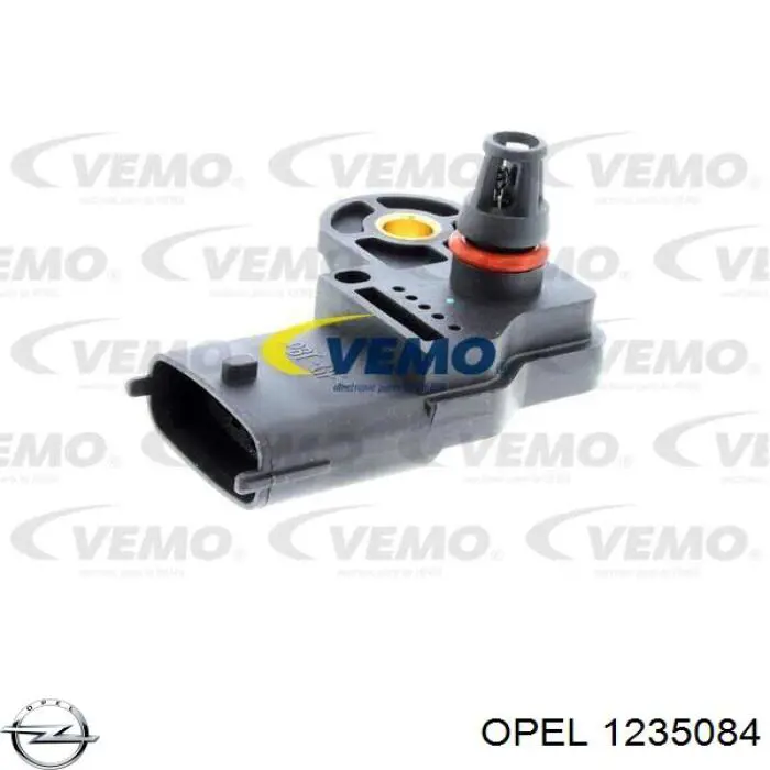 1235084 Opel sensor de presion de carga (inyeccion de aire turbina)