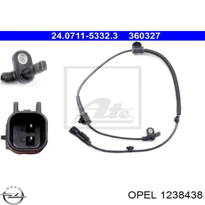 1238438 Opel sensor abs trasero