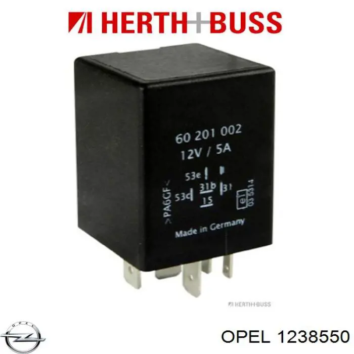 Relé de intermitencia del limpiaparabrisas Opel Astra 51, 52, F35, M35