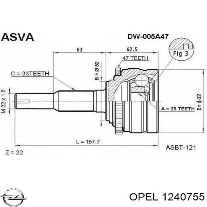 1240755 Opel interruptor luz de freno