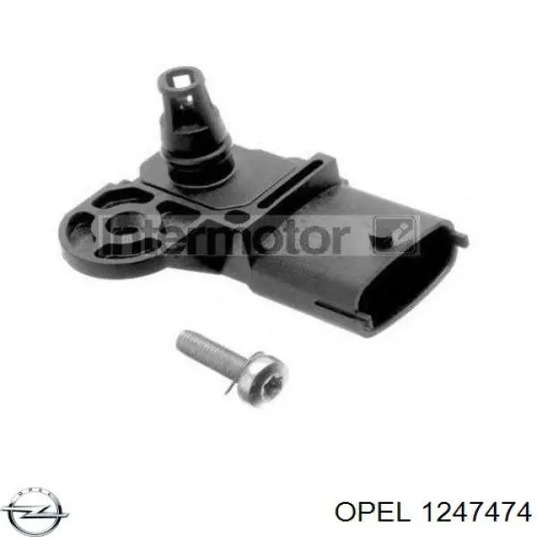 1247474 Opel sensor de presion del colector de admision