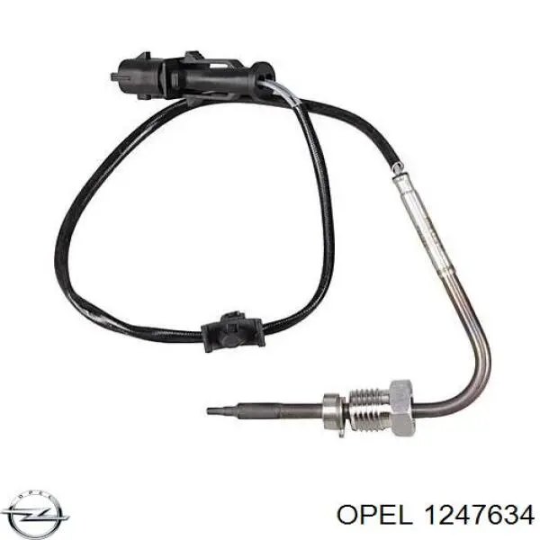 1247634 Opel sensor de temperatura, gas de escape, después de filtro hollín/partículas