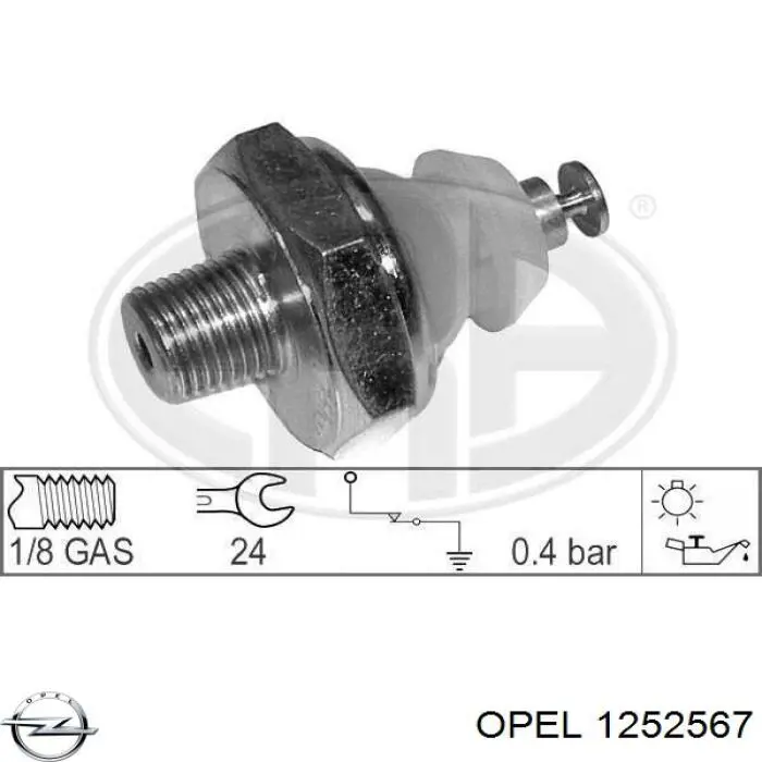 1252567 Opel sensor de presión de aceite