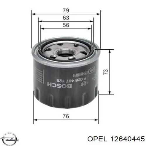 12640445 Opel filtro de aceite