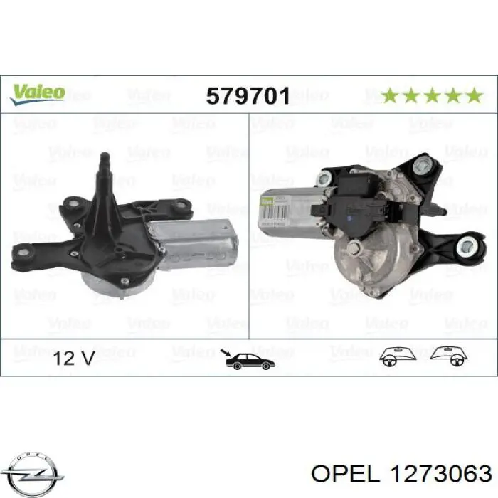 Motor del limpiaparabrisas trasero Opel 1273063 precio, desde 58,08 EUR