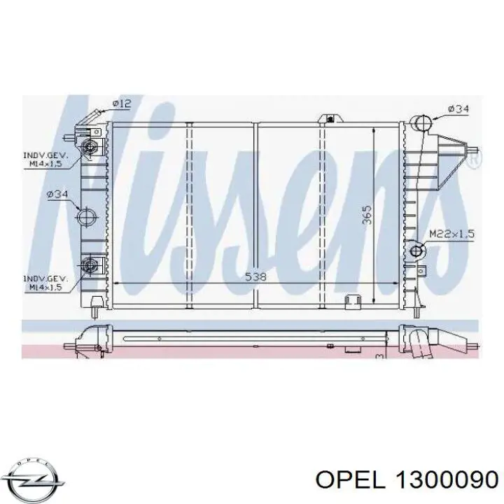 1300090 Opel radiador refrigeración del motor