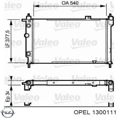 1300111 Opel radiador refrigeración del motor