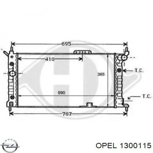 Água radiador Opel 1300115 precio, desde 76,59 EUR
