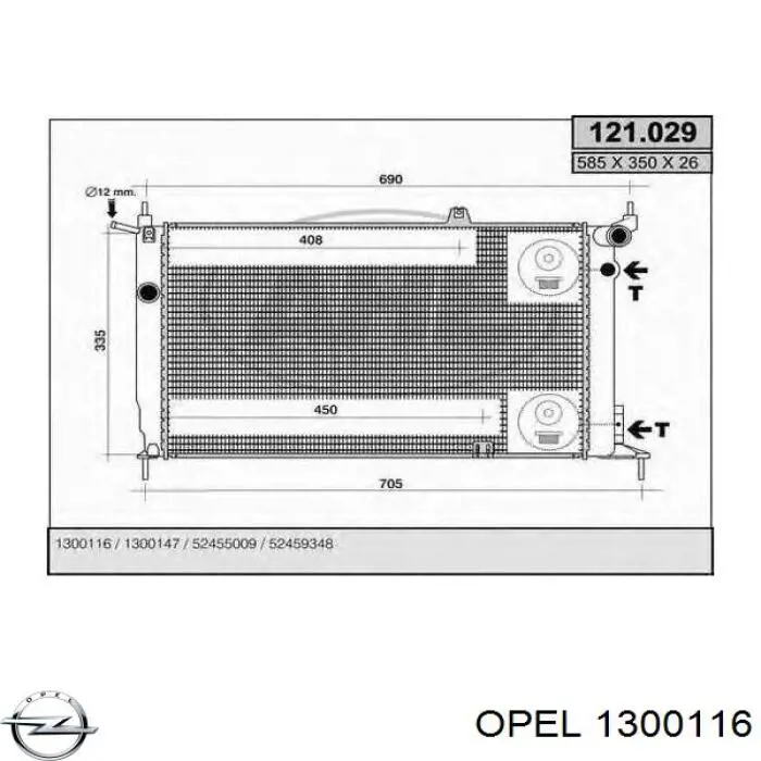 Água radiador Opel 1300116 precio, desde 62,86 EUR