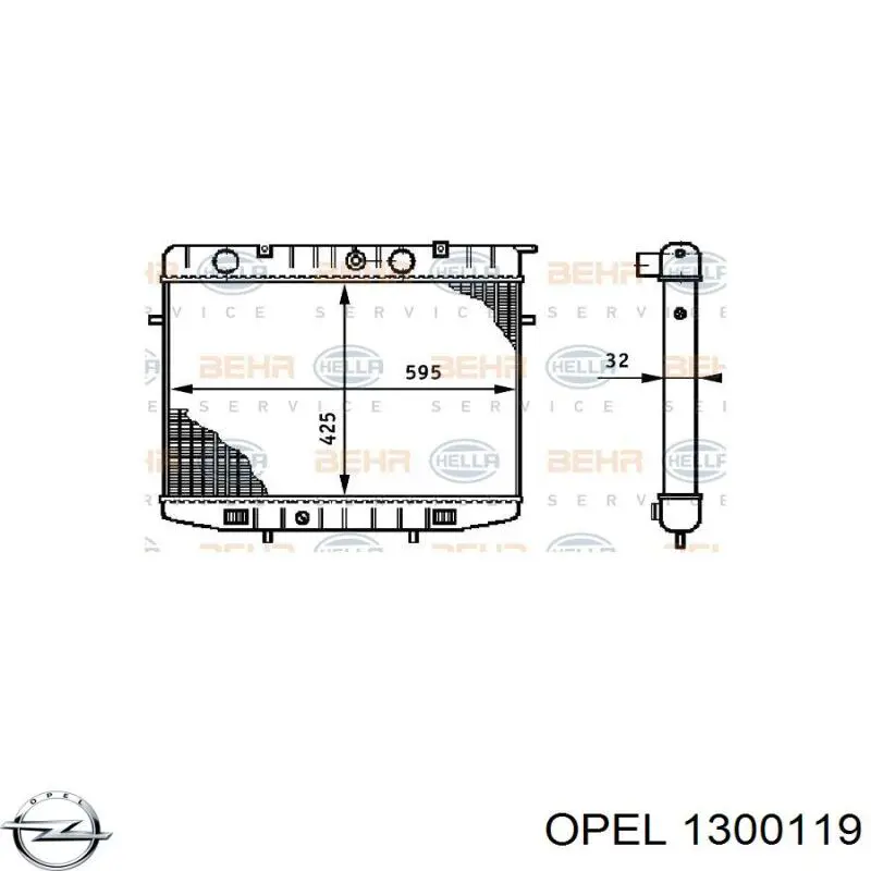 1300119 Opel radiador refrigeración del motor