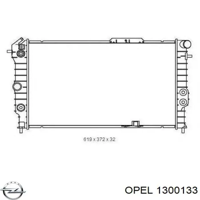 1300133 Opel radiador
