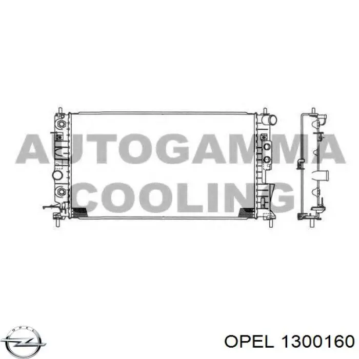 1300160 Opel radiador