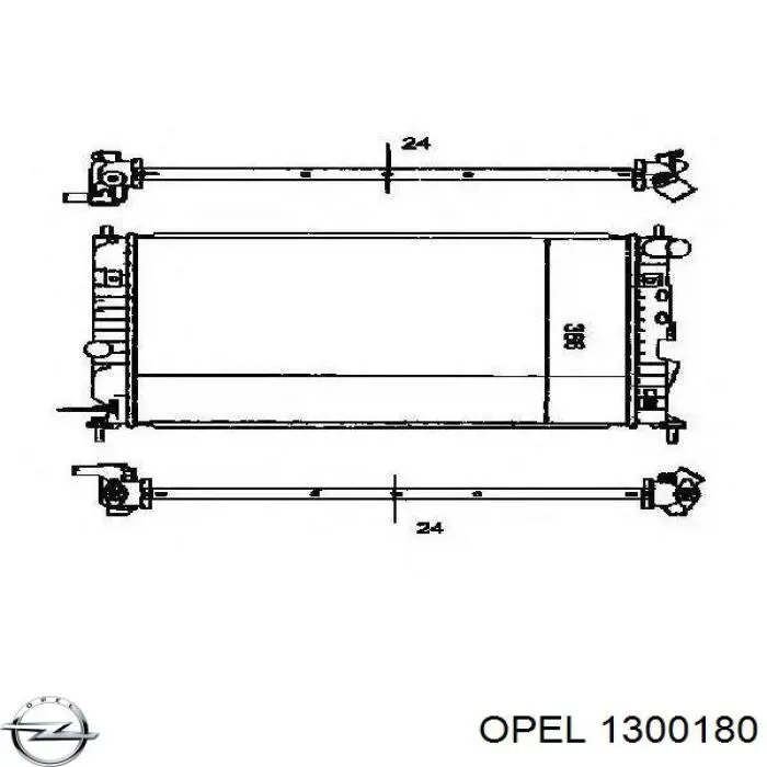 Radiador 1300180 Opel