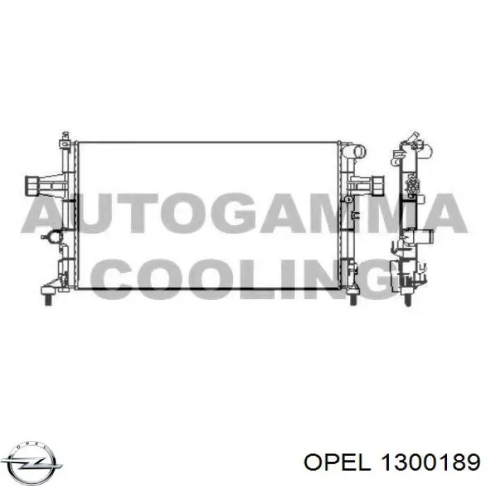 1300189 Opel radiador refrigeración del motor