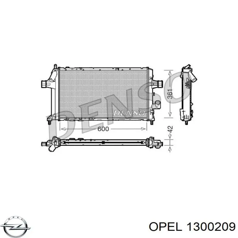 Radiador 1300209 Opel