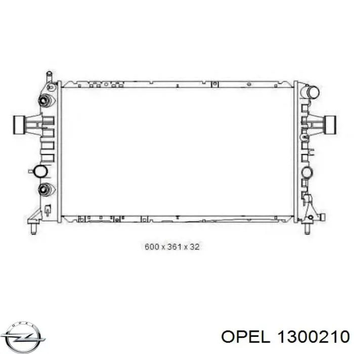 Radiador 1300210 Opel