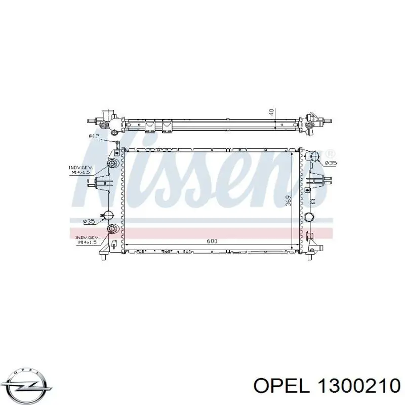 Radiador de água Opel 1300210