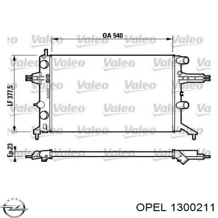 1300211 Opel Refrigeración del motor