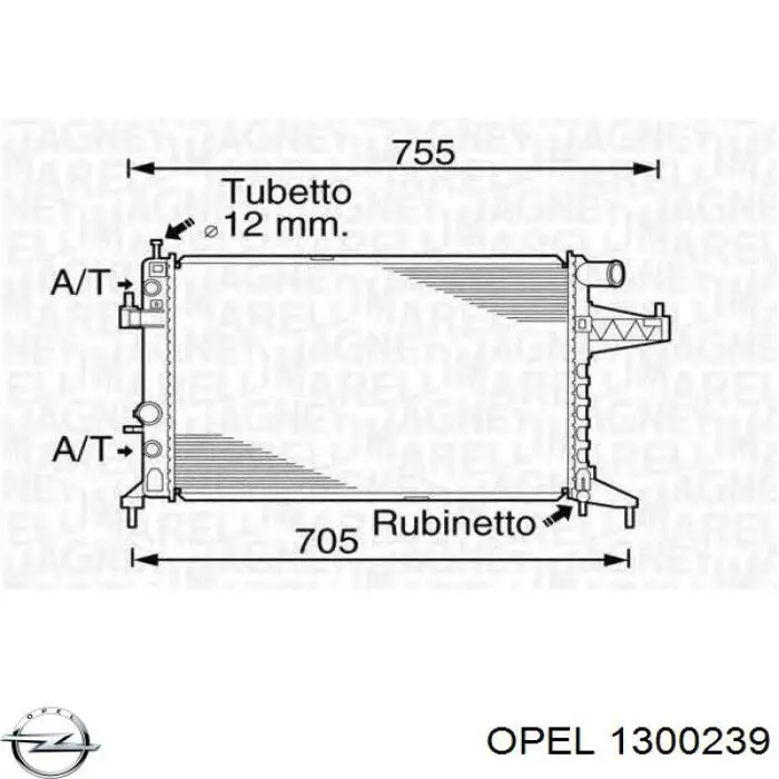 1300239 Opel radiador refrigeración del motor