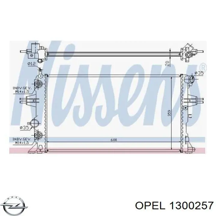 Radiador 1300257 Opel