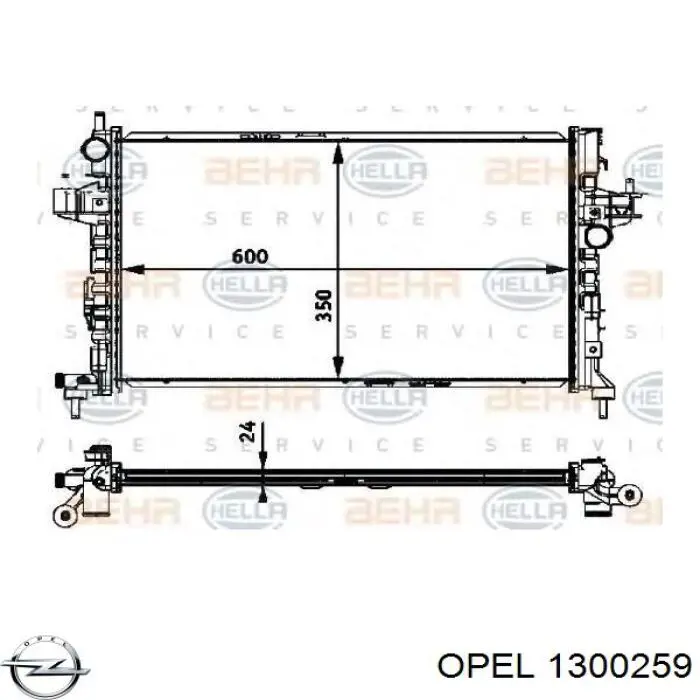 1300259 Opel radiador