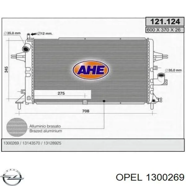 Água radiador Opel 1300269 precio, desde 80,87 EUR