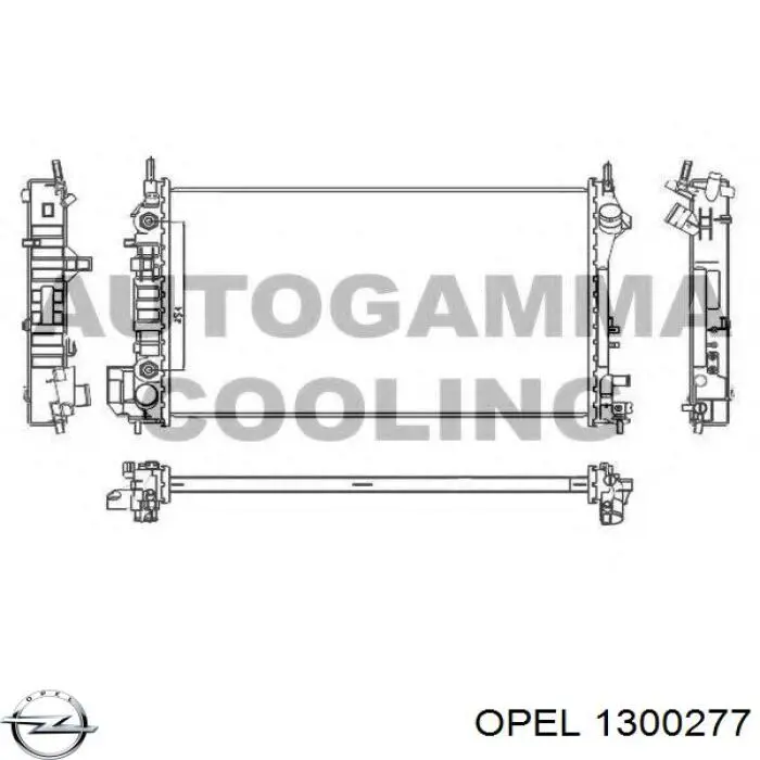 1300277 Opel radiador