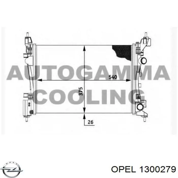 1300279 Opel radiador