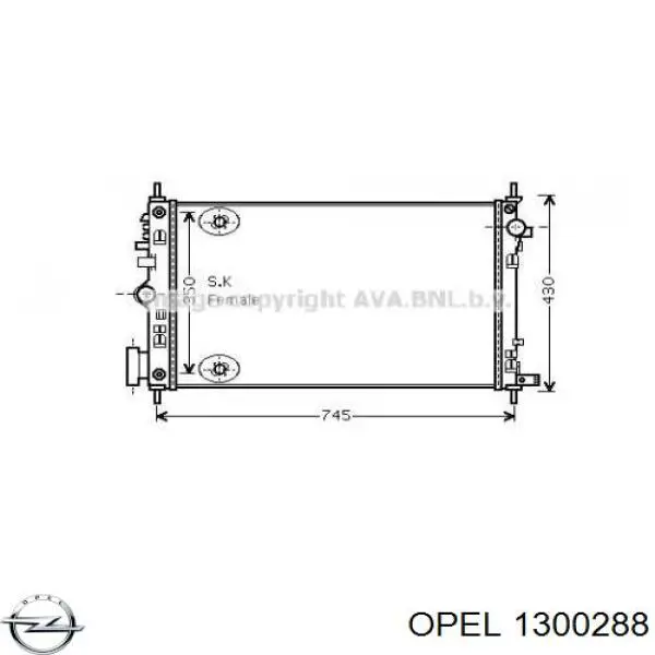 Radiador 1300288 Opel