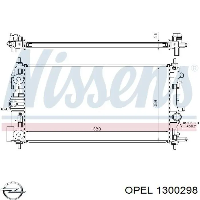 Água radiador Opel 1300298 precio, desde 77,14 EUR