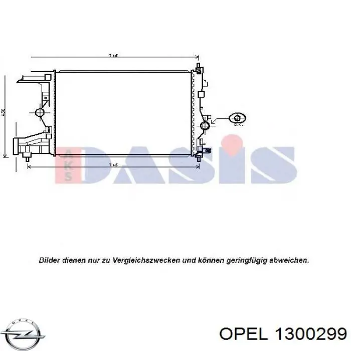 Comprar 1300299 Opel Radiador de auto