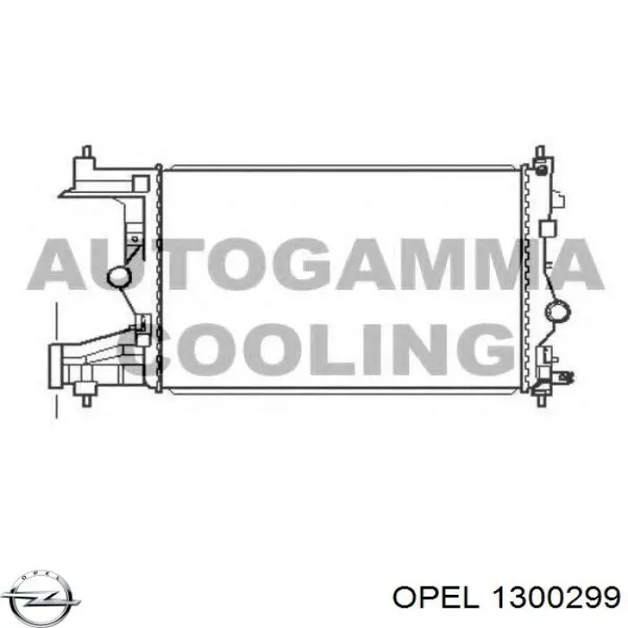 1300299 Opel radiador