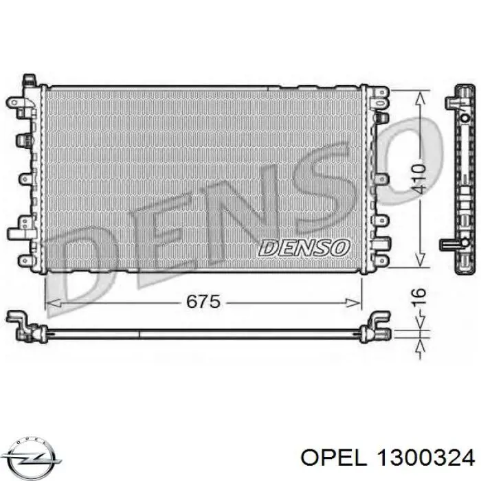 1300324 Opel radiador refrigeración del motor