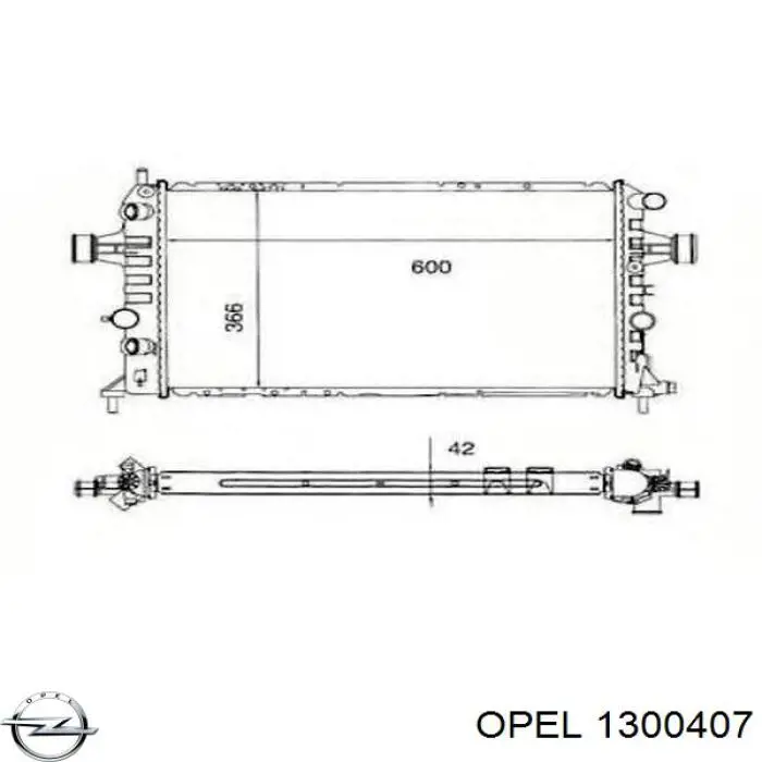 Radiador 1300407 Opel