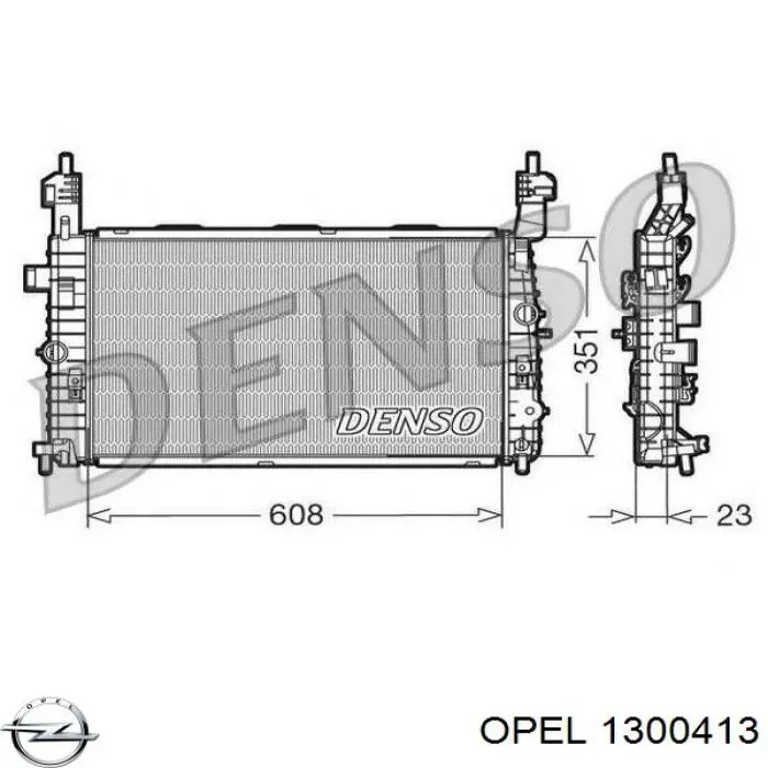 1300413 Opel radiador refrigeración del motor