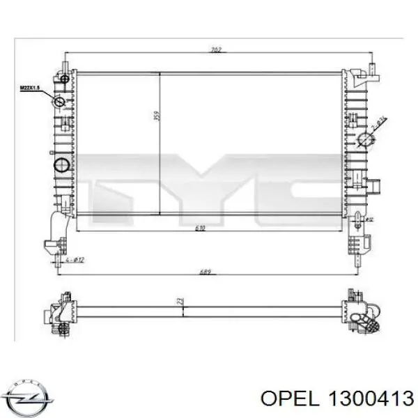 Água radiador Opel 1300413 precio, desde 103,25 EUR