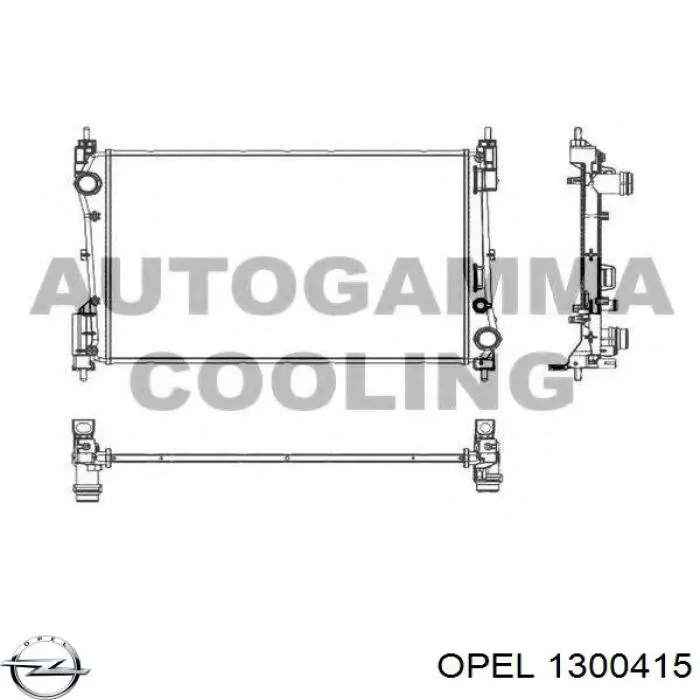 1300415 Opel radiador refrigeración del motor