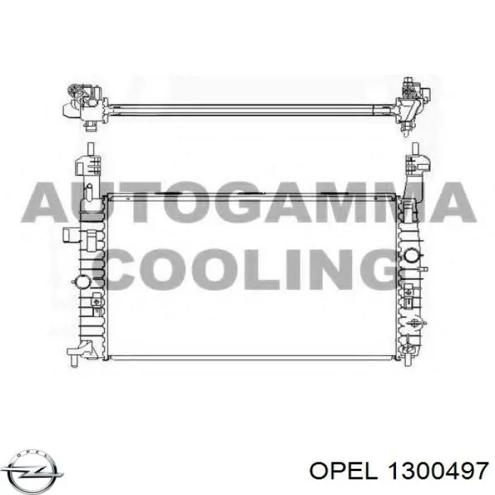 1300497 Opel radiador refrigeración del motor