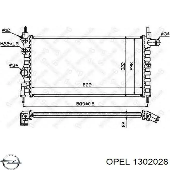 1302028 Opel radiador