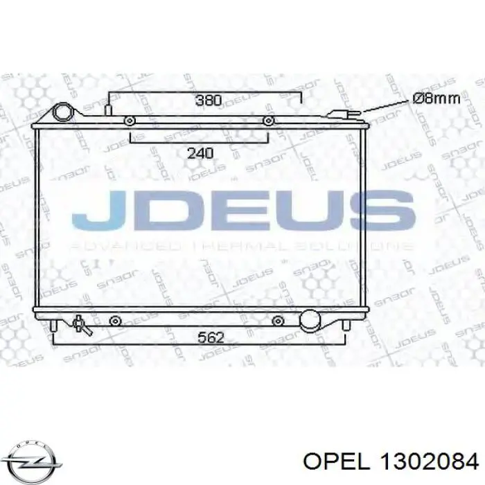 1302084 Opel Refrigeración del motor