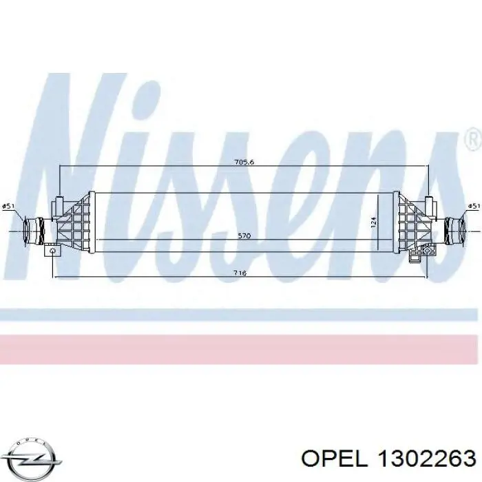 1302263 Opel intercooler