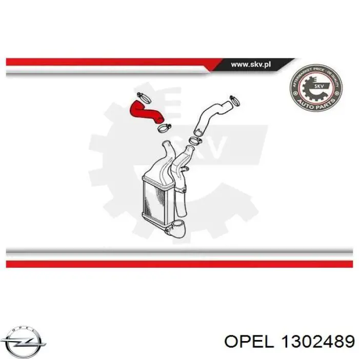 Comprar 1302489 Opel Tubo intercooler